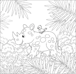 Free Jungle Picture To Color In