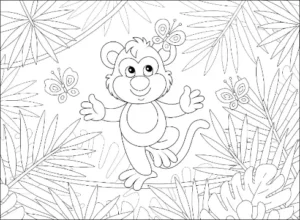 Free Jungle Picture To Color In