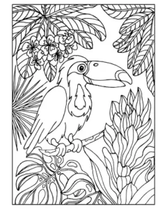 Free Jungle Picture To Color In