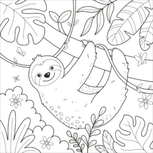 Free Jungle Picture To Color In
