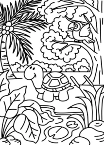 Free Jungle Picture To Color In