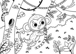 Free Jungle Picture To Color In