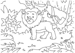 Free Jungle Picture To Color In