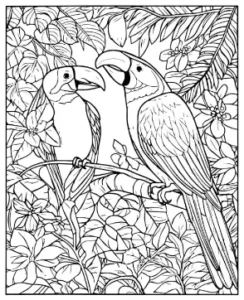Free Jungle Picture To Color In