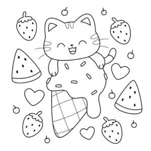 Free Kawaii Picture To Color In