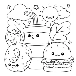 Free Kawaii Picture To Color In