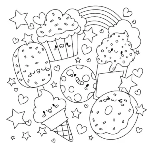 Free Kawaii Picture To Color In