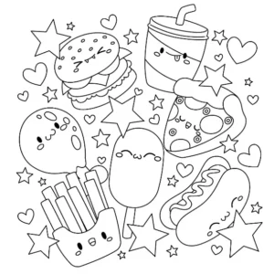 Free Kawaii Picture To Color In