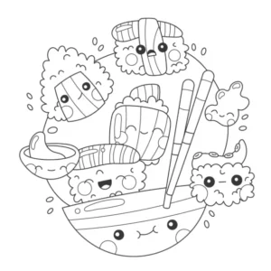 Free Kawaii Picture To Color In