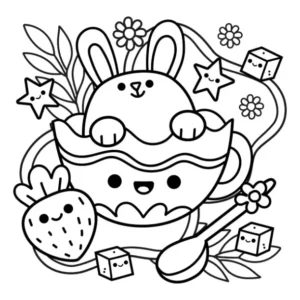 Free Kawaii Picture To Color In