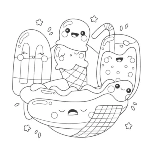 Free Kawaii Picture To Color In