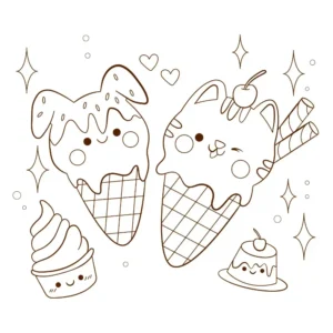 Free Kawaii Picture To Color In