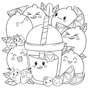 Free Kawaii Picture To Color In