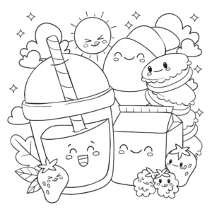 Free Kawaii Picture To Color In