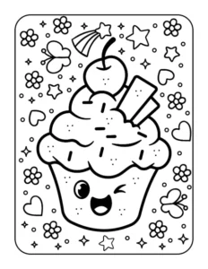 Free Kawaii Picture To Color In