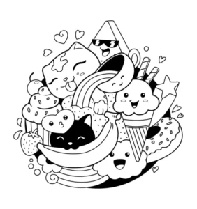 Free Kawaii Picture To Color In