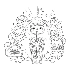 Free Kawaii Picture To Color In
