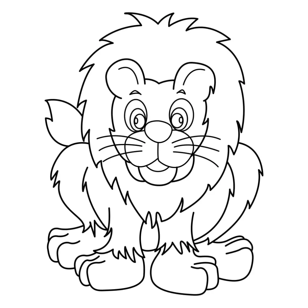 Free Lion Picture To Color In