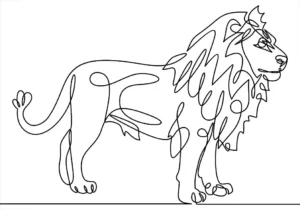 Free Lion Picture To Color In