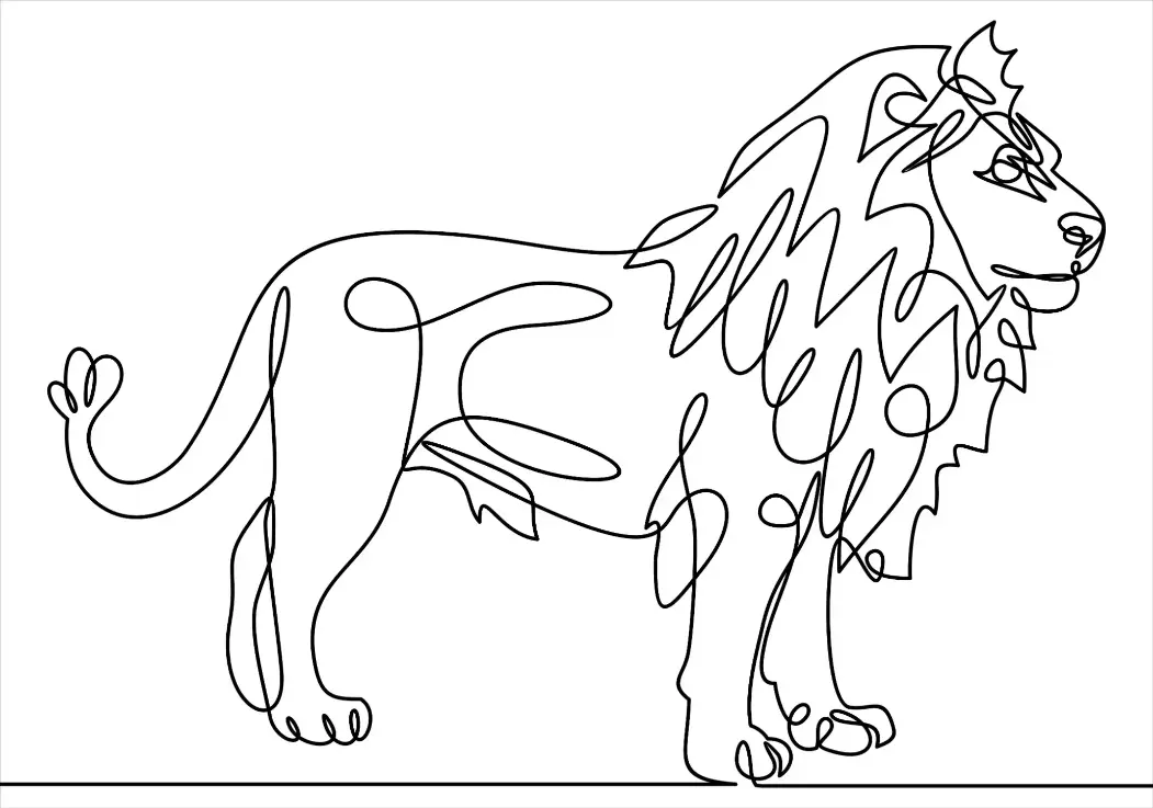 Free Lion Picture To Color In