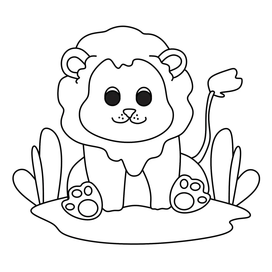Free Lion Picture To Color In