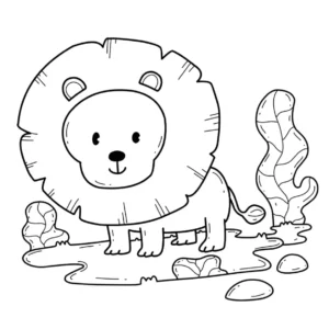 Free Lion Picture To Color In