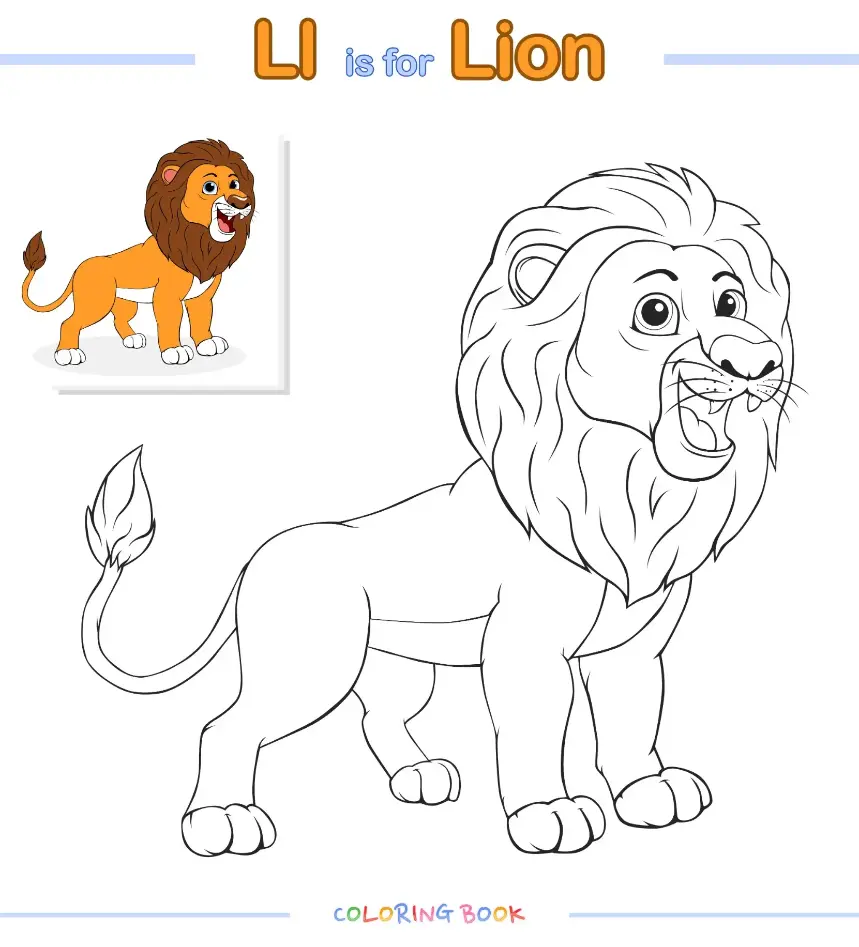 Free Lion Picture To Color In