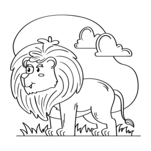 Free Lion Picture To Color In