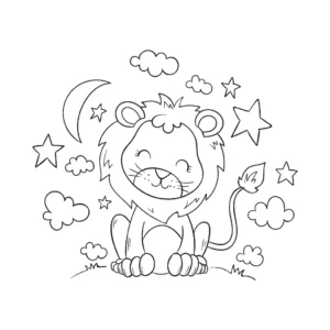 Free Lion Picture To Color In