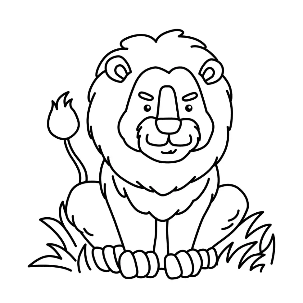 Free Lion Picture To Color In