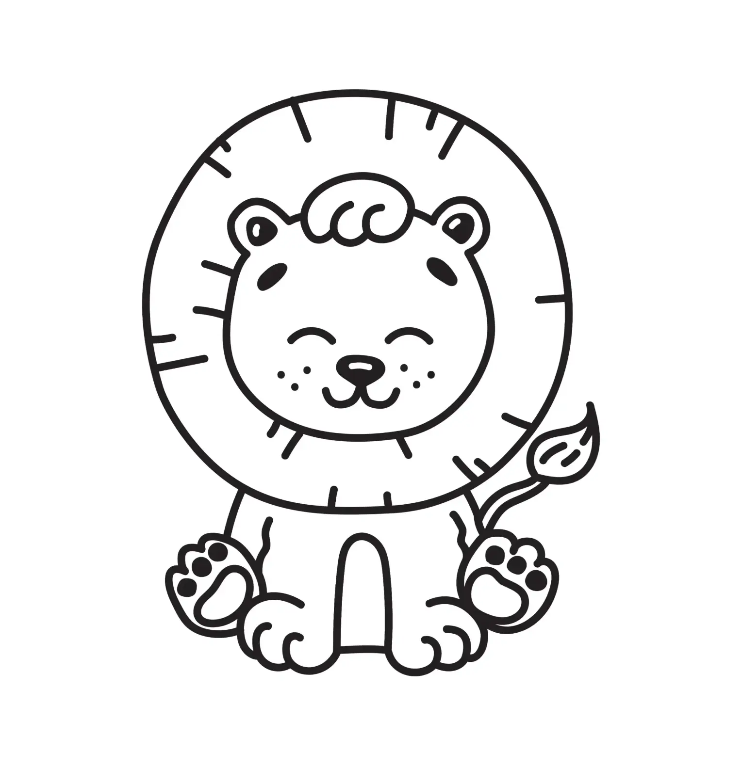 Free Lion Picture To Color In