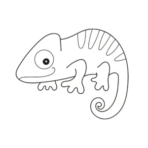 Free Lizard Picture To Color In