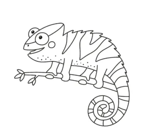Free Lizard Picture To Color In