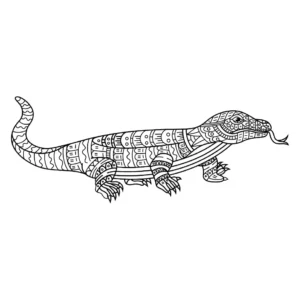 Free Lizard Picture To Color In