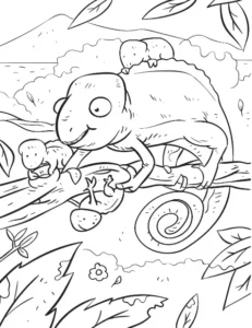 Free Lizard Picture To Color In
