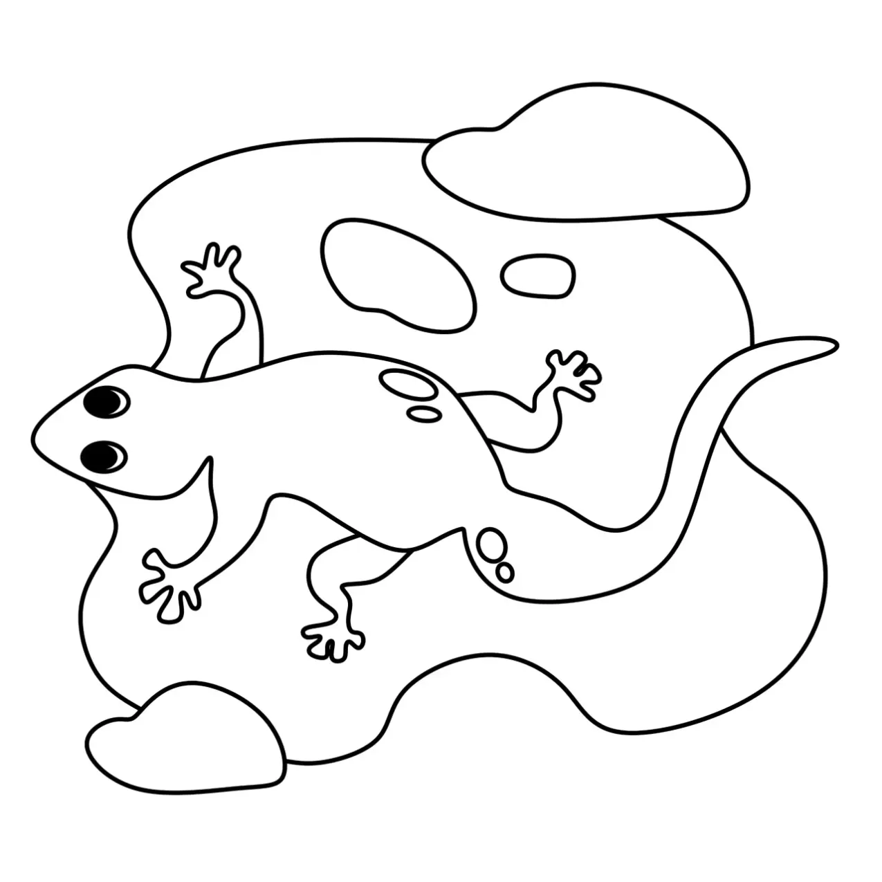 Free Lizard Picture To Color In