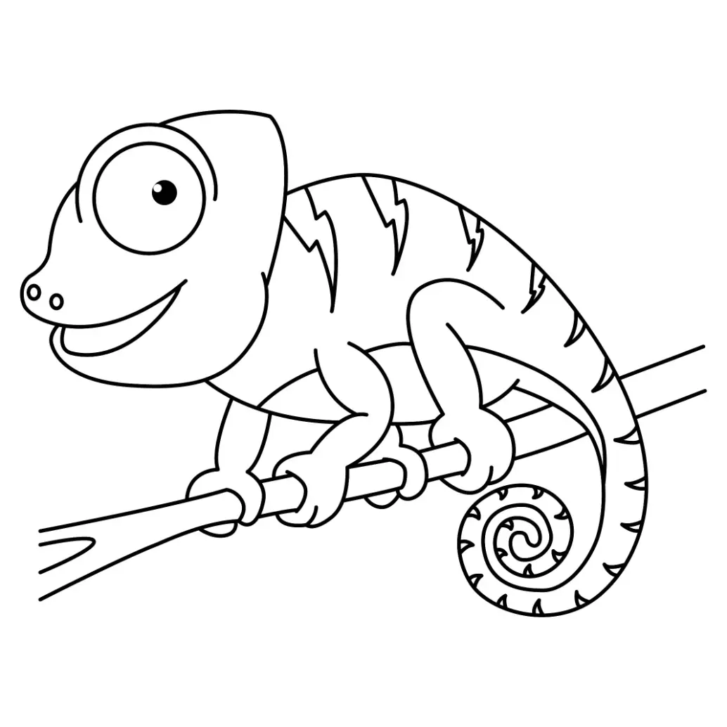 Free Lizard Picture To Color In