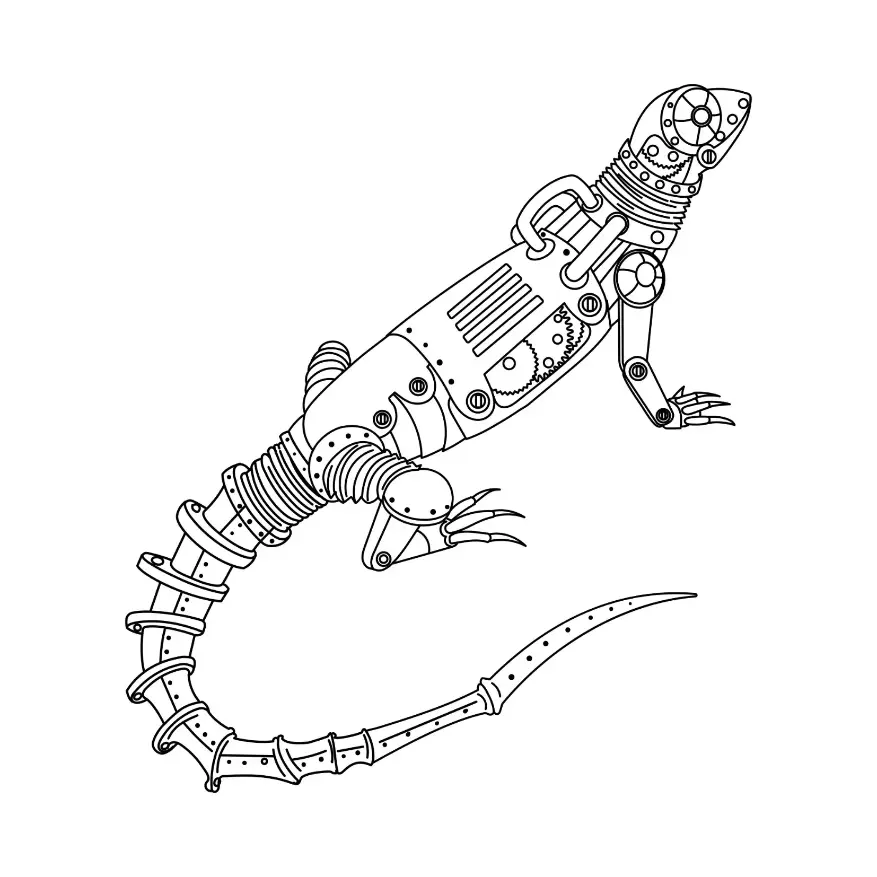Free Lizard Picture To Color In