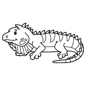 Free Lizard Picture To Color In