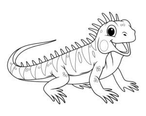 Free Lizard Picture To Color In