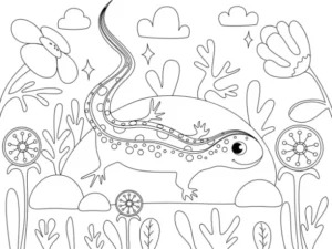 Free Lizard Picture To Color In