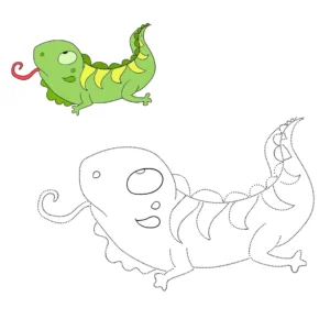 Free Lizard Picture To Color In