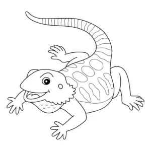Free Lizard Picture To Color In