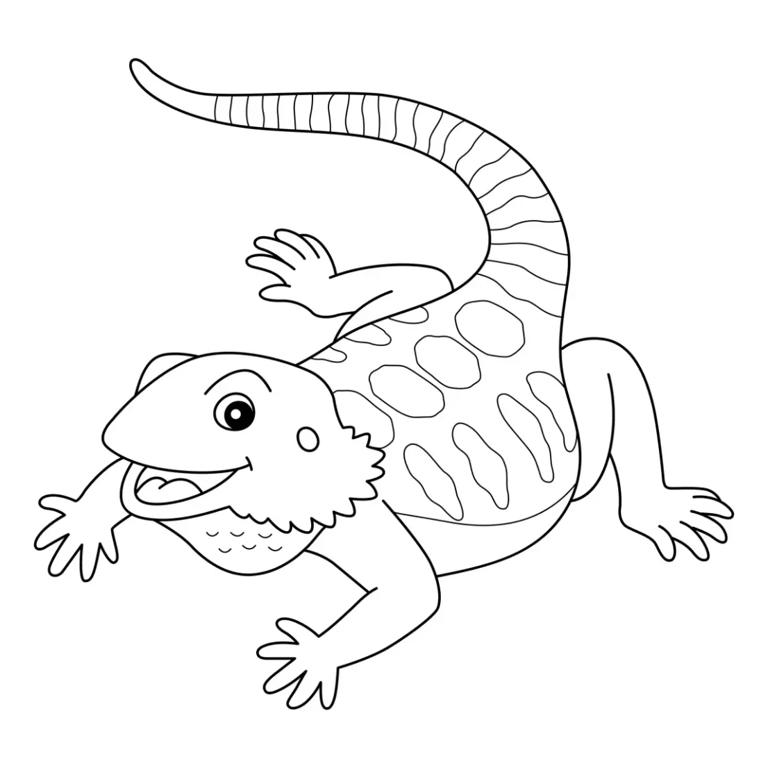 Free Lizard Picture To Color In