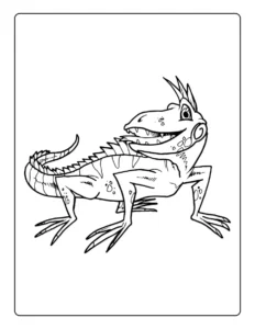Free Lizard Picture To Color In