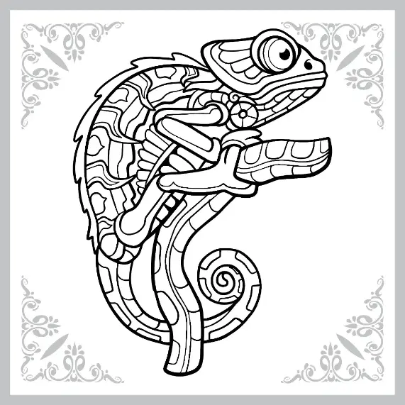 Free Lizard Picture To Color In