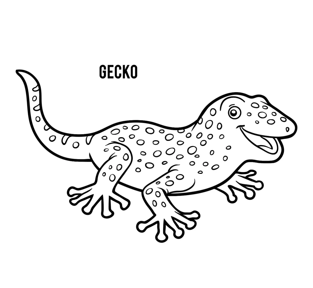Free Lizard Picture To Color In