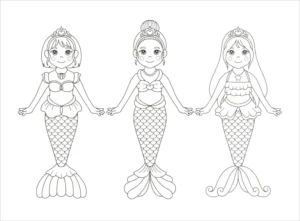 Free Mermaid Picture To Color In