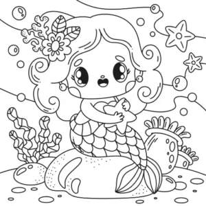Free Mermaid Picture To Color In