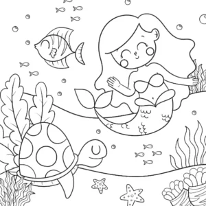 Free Mermaid Picture To Color In